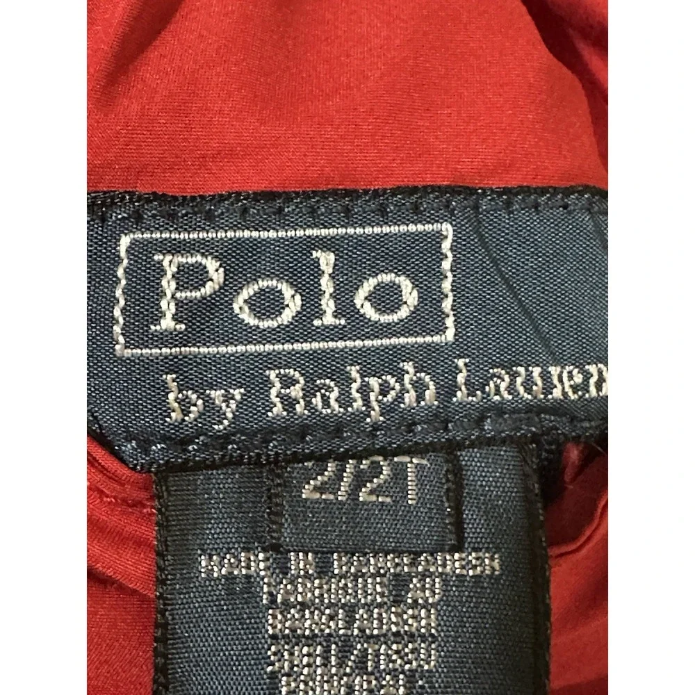 Polo Ralph Lauren Toddler Black Red‎ Puffer Vest Reversible Down Fill Size 2T